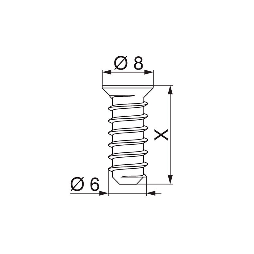 Tornillo euro con cabeza avellanada PZ 2, 6 x 11.5 mm