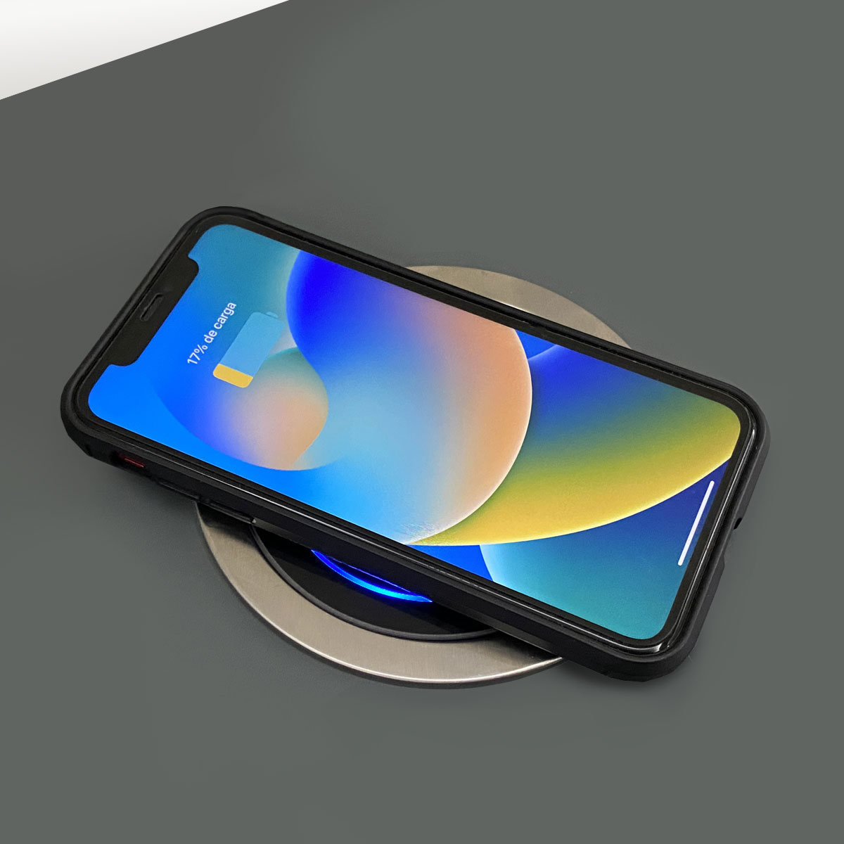 Multicontacto de torre TA 100, 4 sockets, 2 puertos USB A, cargador inalámbrico, color negro