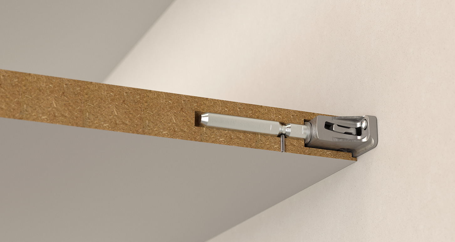 Soporte oculto para entrepaño TRIADE MAXI