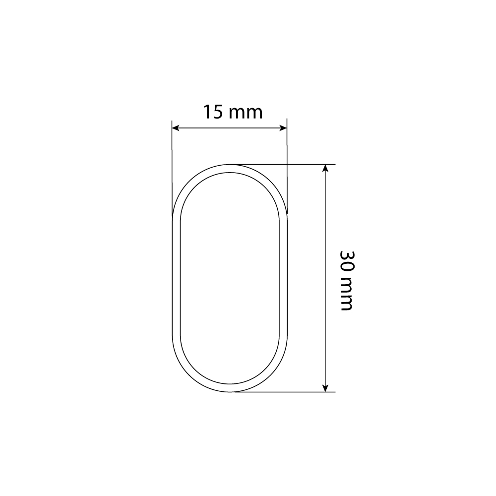 Tubo ovalado para clóset