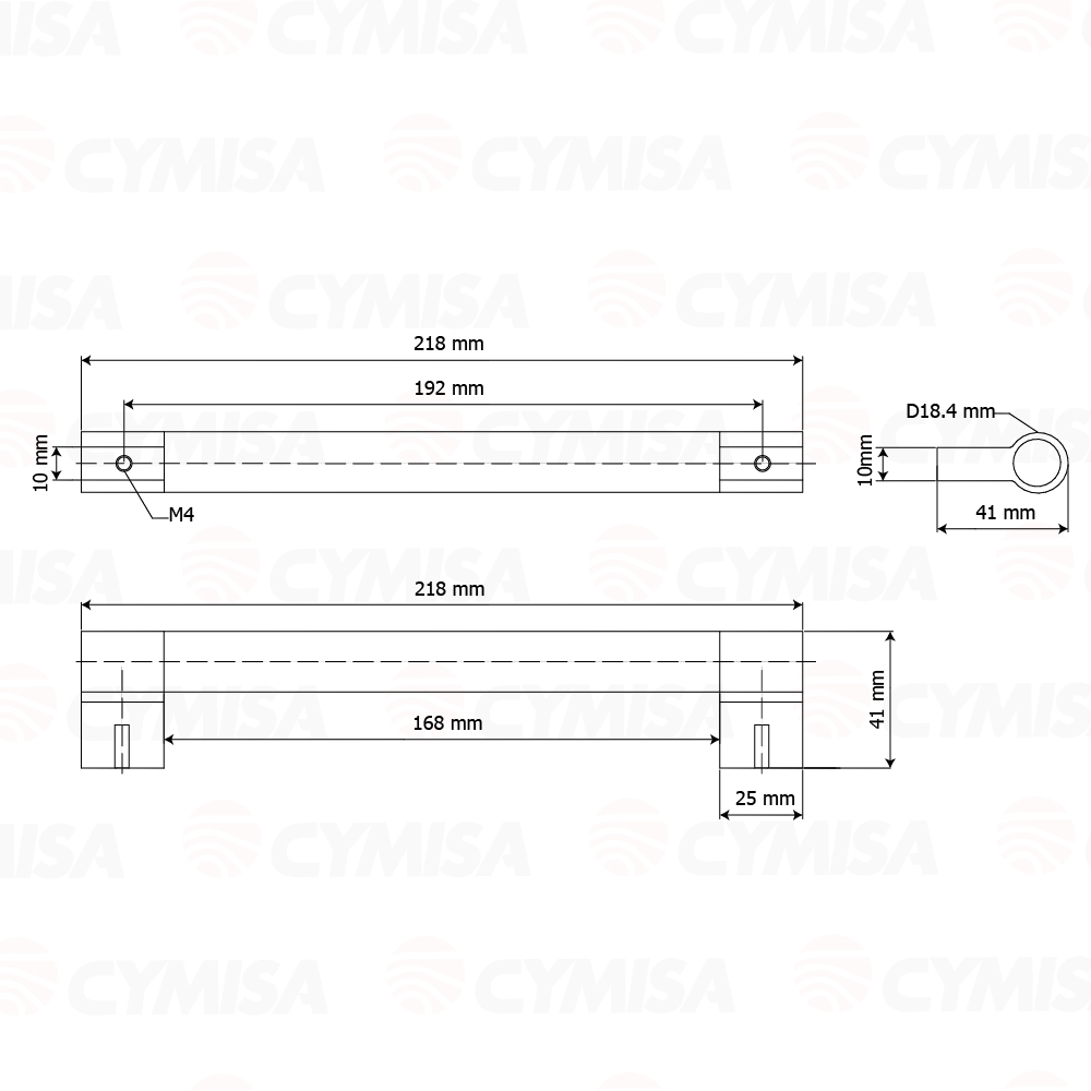 Jaladera recta TURBO