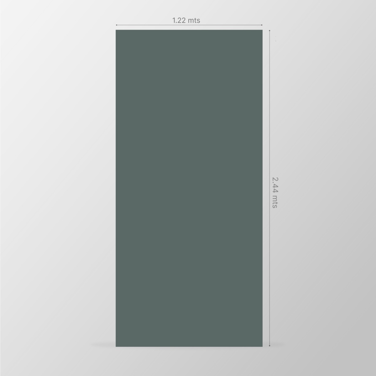 Tablero de MDF con laminado FENIX, Verde Comodoro y trascara HPL Green Slate, formato 1.22 x 2.44 m