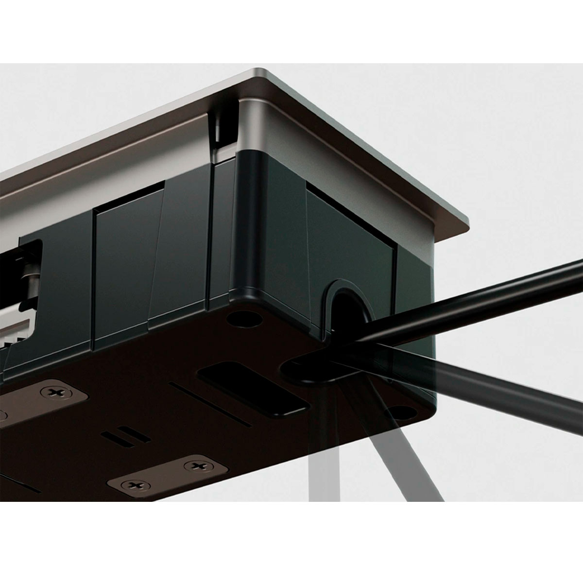 Multicontacto VERSA HIT para embutir, 2 sockets, acabado acero inox