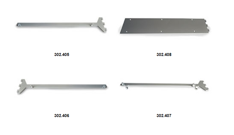 Sistema VERTIKO para armado de clóset, acabado gris plata