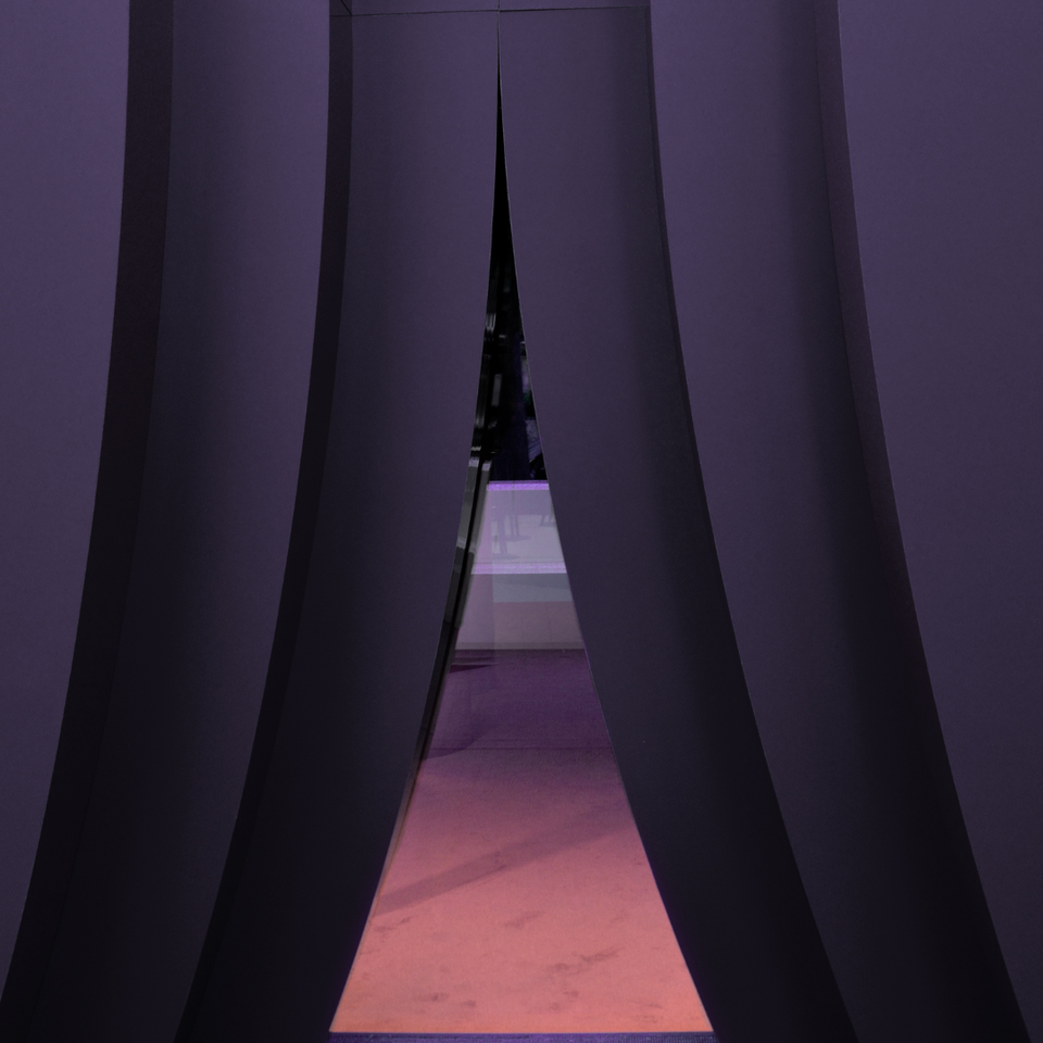 Tablero de MDF con laminado FENIX, Viola Orissa y trascara HPL Night Shade, formato 1.22 x 2.44 m