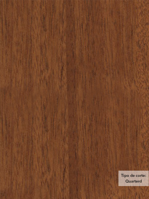 Chapa de madera natural de Caoba Africana con respaldo de papel