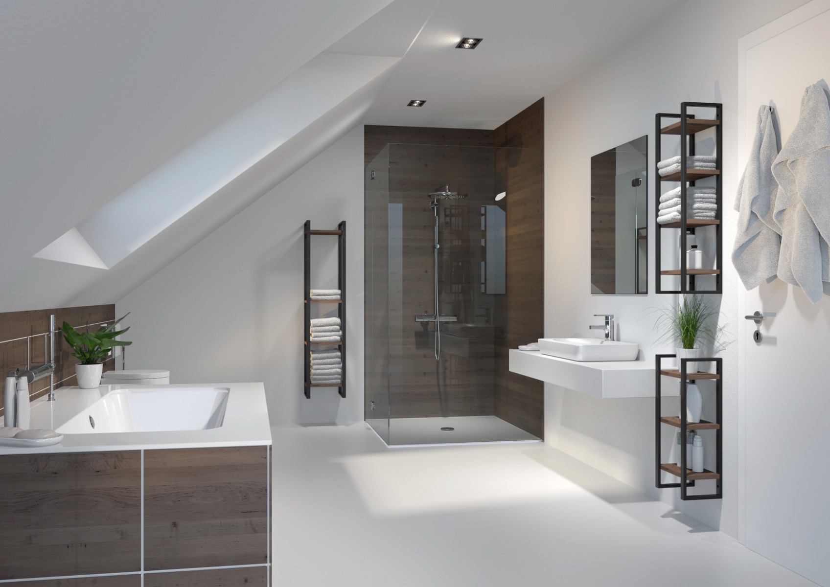 Estantería de acero YOUK para libros o accesorios, color negro