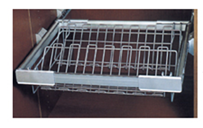 Rack zapatero para marco AW5100 de 445 x 441 x 156 mm, acabado gris