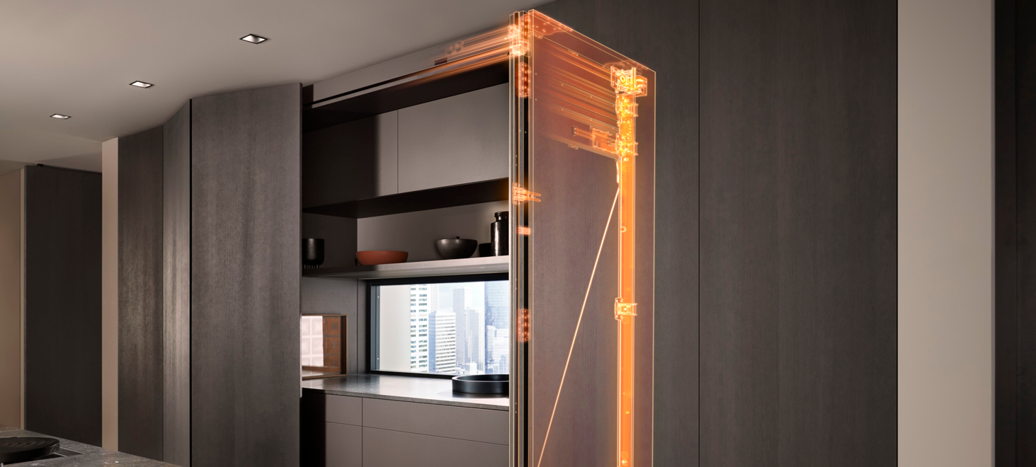 Transformando espacios con Innovación, conoce más del herrajes de puertas pocket de Blum: REVEGO