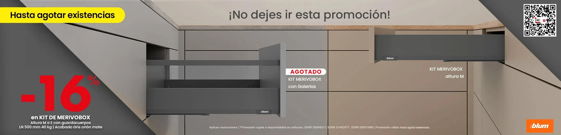 KIT Cajón MERIVOBOX promocion BLUM