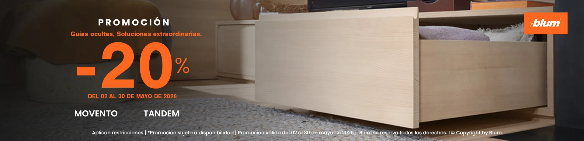 Promocion correderas TANDEM y BLUMOTION